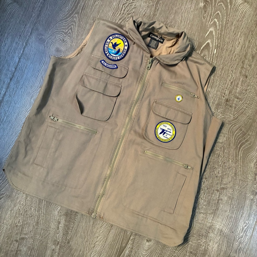 US Fish & Wildlife Service Volunteer Utility Vest CampCo Large Centennial 2003